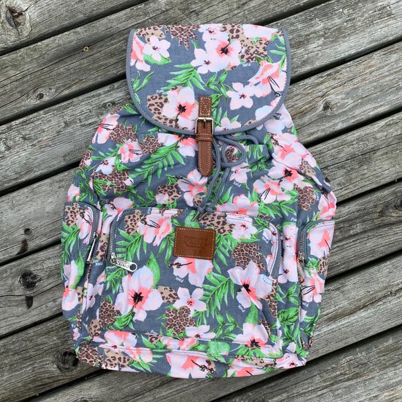 Victoria's Secret PINK Wild Tropical Floral Backpack *RARE* - Picture 5 of 16